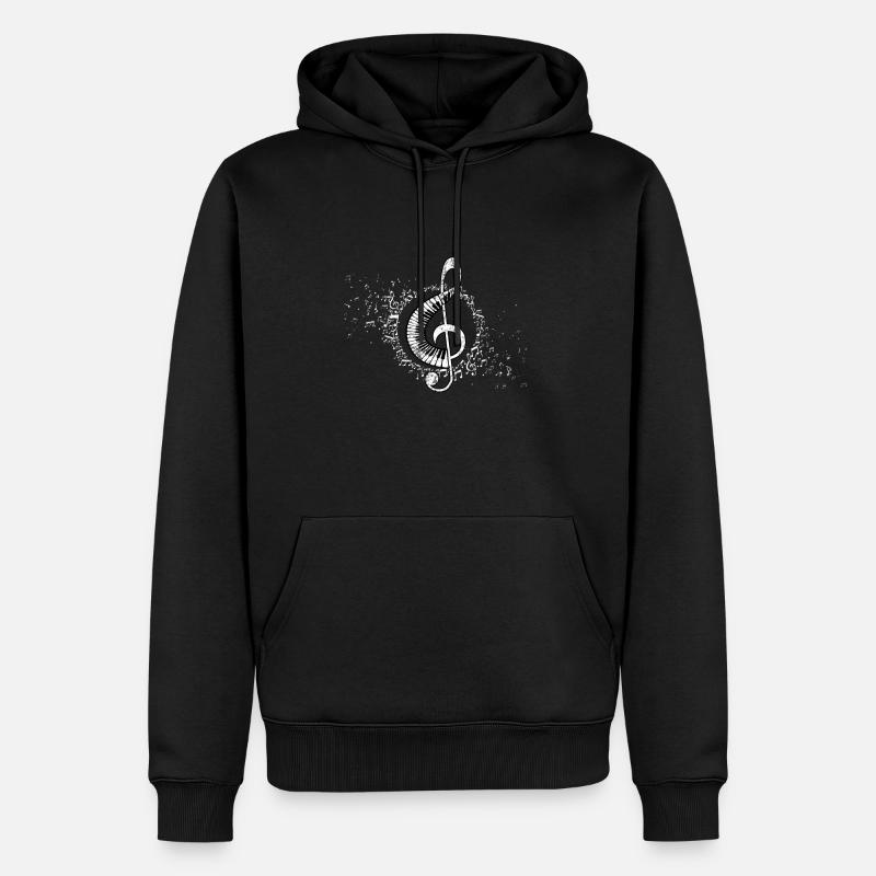 clef - Sweat à capuche Premium bio Homme - noir