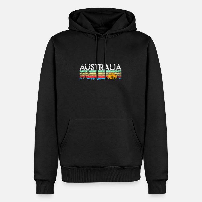 Australien - Männer Premium Bio Hoodie - Schwarz