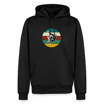 Judo combattant Judoka - Sweat à capuche Premium bio Homme - noir - Devant - Nico (187cm)