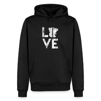 Koala Bär Tiere - Männer Premium Bio Hoodie - Schwarz - Vorne - Nico (187cm)
