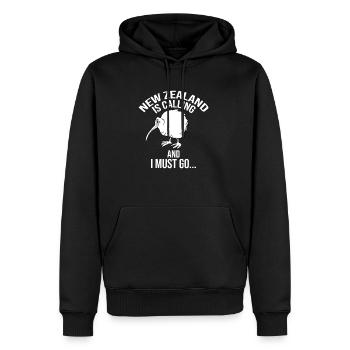 Nouvelle-Zélande Kiwi New Zealander - Sweat à capuche Premium bio Homme - noir - Devant - Nico (187cm)