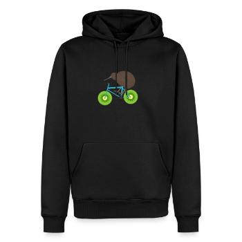 Neuseeland Kiwi Geschenk - Männer Premium Bio Hoodie - Schwarz - Vorne - Nico (187cm)