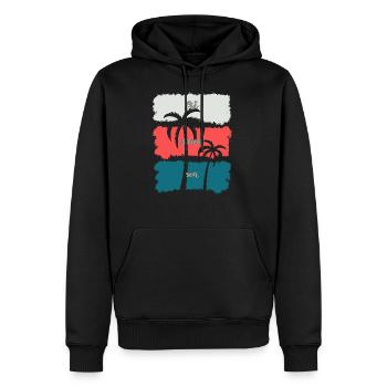 summer - Men’s Premium Organic Hoodie - black - Front - Nico (187cm)