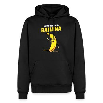Pretend I’m A Banana Gymnastics Pun - Sweat à capuche Premium bio Homme - noir - Devant - Nico (187cm)