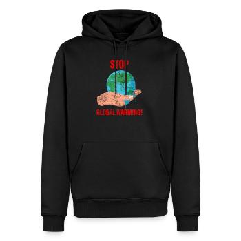 Jour de la Terre Environnement de la Terre - Sweat à capuche Premium bio Homme - noir - Devant - Nico (187cm)