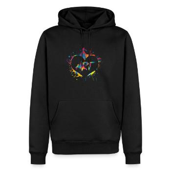 Artiste peintre - Sweat à capuche Premium bio Homme - noir - Devant - Nico (187cm)