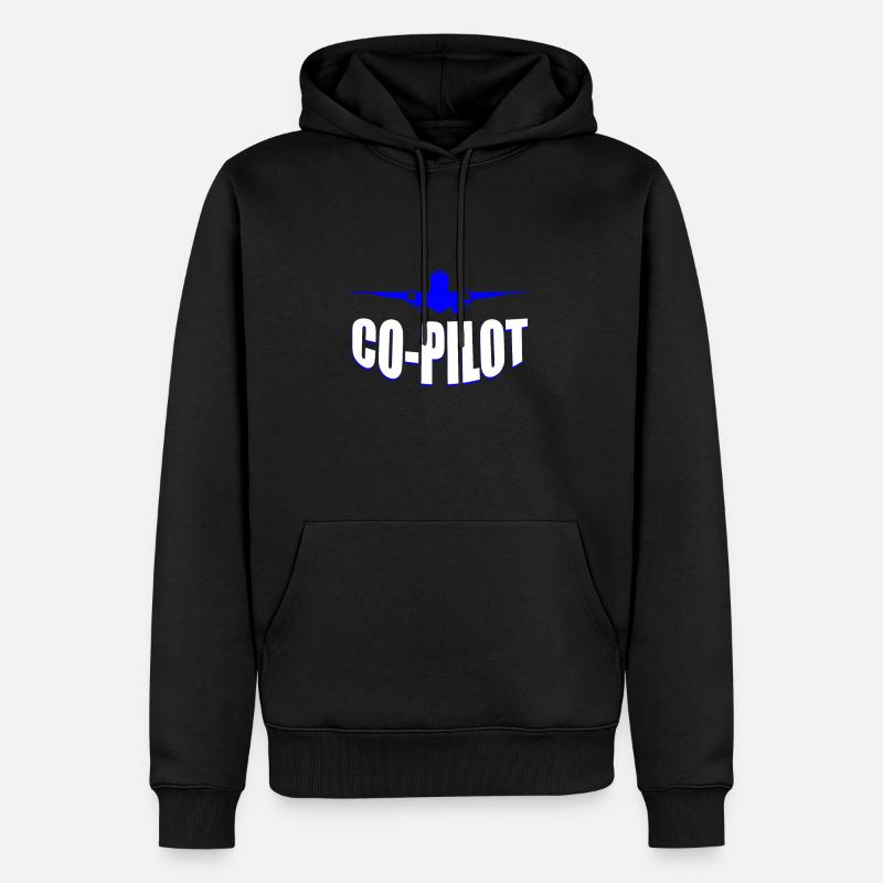 Flugzeug Luftfahrt Copilot - Männer Premium Bio Hoodie - Schwarz