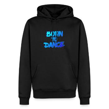 Born to Dance - Männer Premium Bio Hoodie - Schwarz - Vorne - Nico (187cm)