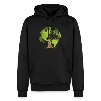 Earth Day Planet - Männer Premium Bio Hoodie - Schwarz - Vorne - Nico (187cm)