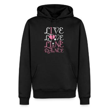 Linedance - Männer Premium Bio Hoodie - Schwarz - Vorne - Nico (187cm)