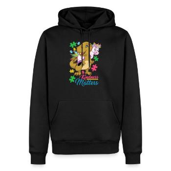Güte ist wichtig - süßes Autismus-Puzzle autistisch - Männer Premium Bio Hoodie - Schwarz - Vorne - Nico (187cm)