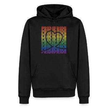 Fierté gai - Sweat à capuche Premium bio Homme - noir - Devant - Nico (187cm)