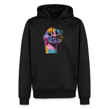 ostrich - Men’s Premium Organic Hoodie - black - Front - Nico (187cm)