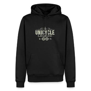 Unicycle Legend Funny Einrad - Männer Premium Bio Hoodie - Schwarz - Vorne - Nico (187cm)