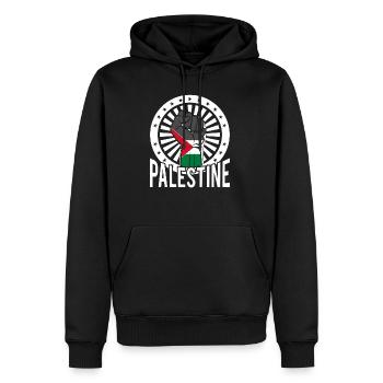Palestiniens palestiniens - Sweat à capuche Premium bio Homme - noir - Devant - Nico (187cm)