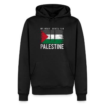 Palästina - Männer Premium Bio Hoodie - Schwarz - Vorne - Nico (187cm)
