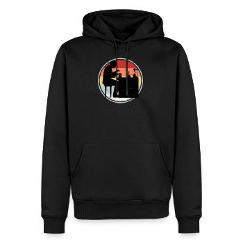 Microbiologiste VINTAGE COLLECTION - Sweat à capuche Premium bio Homme - noir - Devant - Nico (187cm)