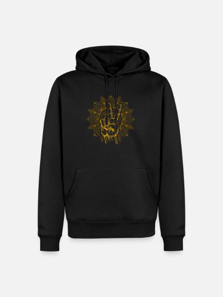 Peace hippie - Men’s Premium Organic Hoodie - black