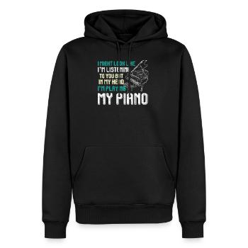 Klavier Musik Musikinstrument - Männer Premium Bio Hoodie - Schwarz - Vorne - Nico (187cm)