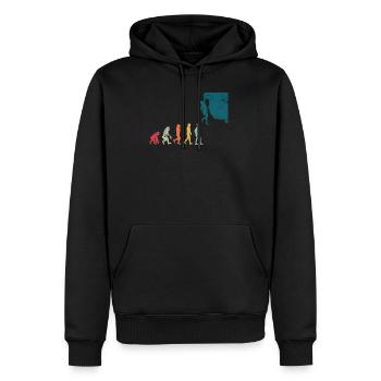 Klettern Evolution Sport - Männer Premium Bio Hoodie - Schwarz - Vorne - Nico (187cm)