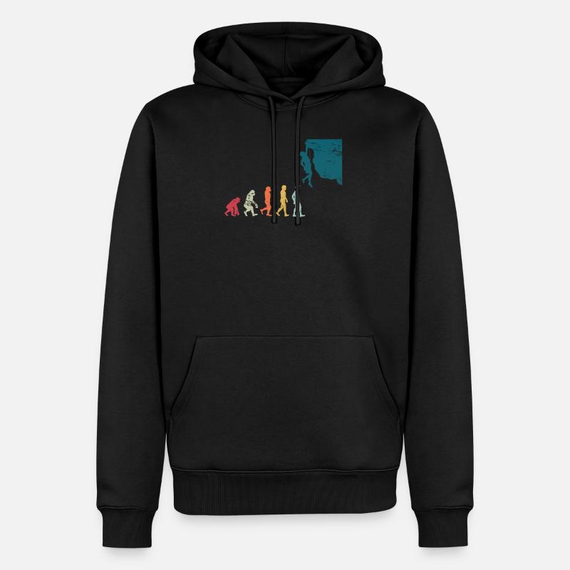 Klettern Evolution Sport - Männer Premium Bio Hoodie - Schwarz