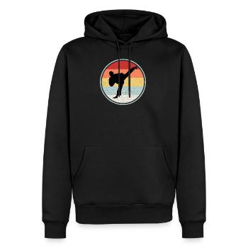 Taekwondo Shirt For Father - Sweat à capuche Premium bio Homme - noir - Devant - Nico (187cm)