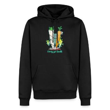 Gras Joint CBD Gesundheit Alien Cannabis Lustig - Männer Premium Bio Hoodie - Schwarz - Vorne - Nico (187cm)