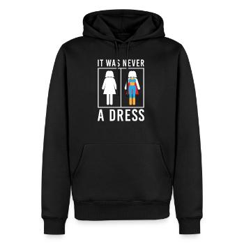 Ce n'était jamais une robe Toilette Kleid WC Schild - Sweat à capuche Premium bio Homme - noir - Devant - Nico (187cm)