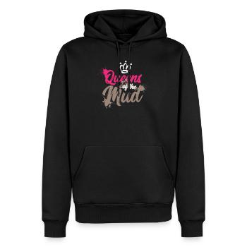 Chemises Mud Run pour femme | Chemises Mud Girl Run - Sweat à capuche Premium bio Homme - noir - Devant - Nico (187cm)
