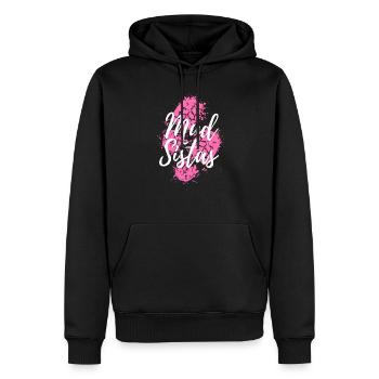 Chemises Mud Run pour femme | Chemises Mud Girl Run - Sweat à capuche Premium bio Homme - noir - Devant - Nico (187cm)