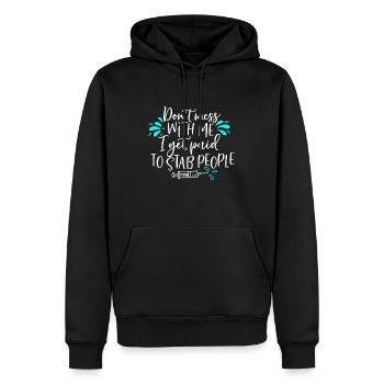 Arzthelferin - Männer Premium Bio Hoodie - Schwarz - Vorne - Nico (187cm)