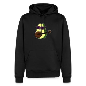 Avocado Frucht Musik Gitarre Holy Guacamole - Männer Premium Bio Hoodie - Schwarz - Vorne - Nico (187cm)