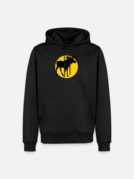moose and moon - Men’s Premium Organic Hoodie - black