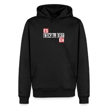 Es Eskaliert Eh - Party Saufen Gruppen Design - Männer Premium Bio Hoodie - Schwarz - Vorne - Nico (187cm)