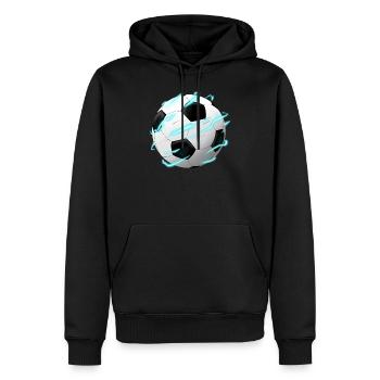 Football power - Men’s Premium Organic Hoodie - black - Front - Nico (187cm)