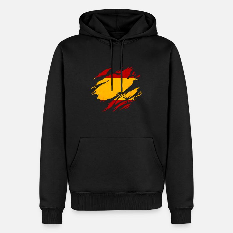 Spanien Flagge - Männer Premium Bio Hoodie - Schwarz