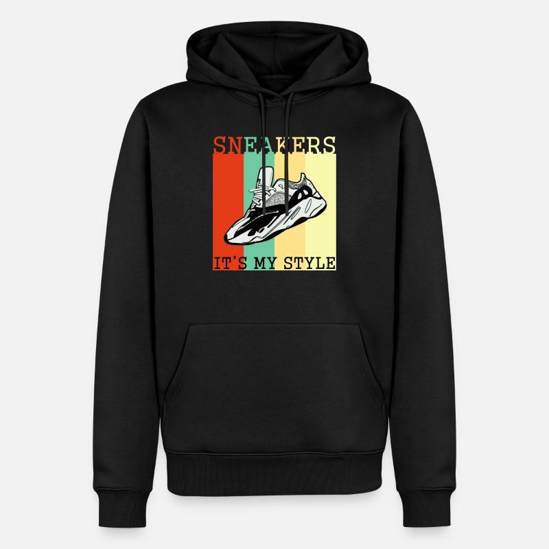 Sneaker - Männer Premium Bio Hoodie - Schwarz