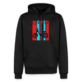 retro moped motorcycle moped driver gift idea leader - Men’s Premium Organic Hoodie - black - Front - Nico (187cm)