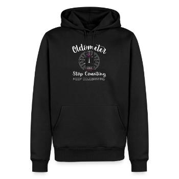 Conception de cadeau d'anniversaire 80e anniversaire - Sweat à capuche Premium bio Homme - noir - Devant - Nico (187cm)