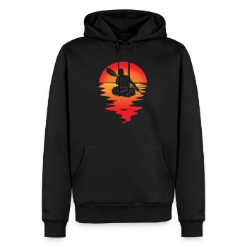 Kanu - Männer Premium Bio Hoodie - Schwarz - Vorne - Nico (187cm)