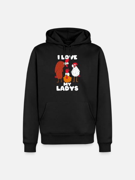 Poulet - Sweat à capuche Premium bio Homme - noir
