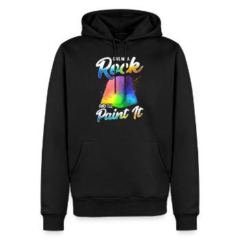 Artistic Give Me a Rock And I'll Paint It Painter - Men’s Premium Organic Hoodie - black - Front - Nico (187cm)