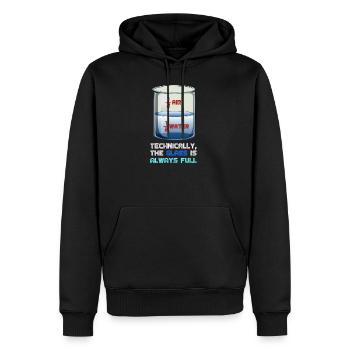 la physique - Sweat à capuche Premium bio Homme - noir - Devant - Nico (187cm)