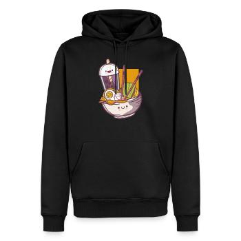 Ramen Bubble Tea Anime Manga Kawaii Tee Miso Suppe - Männer Premium Bio Hoodie - Schwarz - Vorne - Nico (187cm)