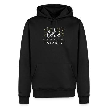 Top Spaß Sirius Constellations Sternenbeobachtung Geschenk - Männer Premium Bio Hoodie - Schwarz - Vorne - Nico (187cm)