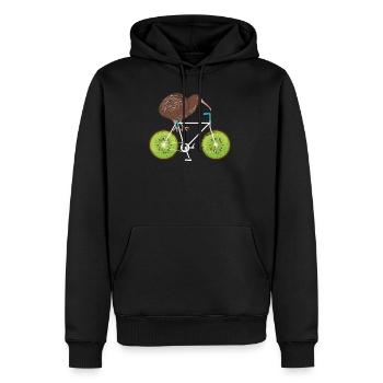 Neuseeland Kiwi Geschenk - Männer Premium Bio Hoodie - Schwarz - Vorne - Nico (187cm)