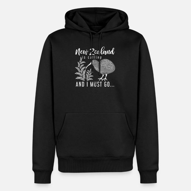 Kiwi de Nouvelle-Zélande - Sweat à capuche Premium bio Homme - noir