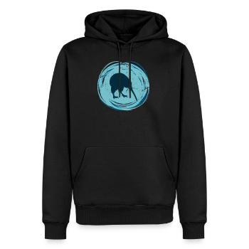 Neuseeland Backpacker - Männer Premium Bio Hoodie - Schwarz - Vorne - Nico (187cm)