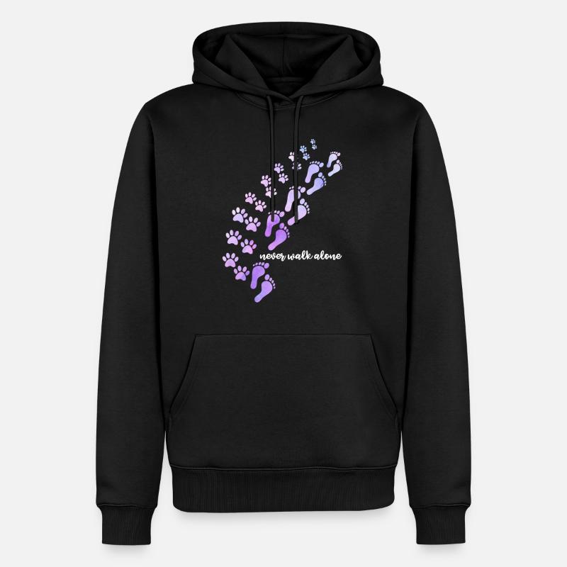 Ne marchez jamais seule - Sweat à capuche Premium bio Homme - noir