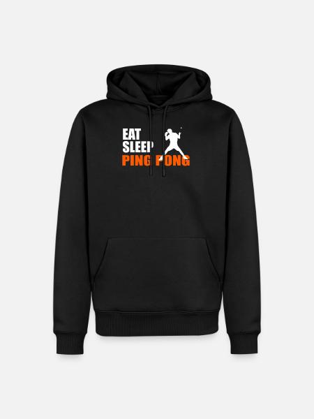 EAT. SLEEP. PING PONG. REPEAT. - Men’s Premium Organic Hoodie - black